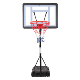 [Same Model Code: 13290080]HY-B064S Portable Movable Swimming Pool PVC Transparent Backboard Basketball Stand (Basket Adjustment Height 1.15m-1.3
