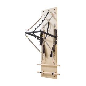 Wall Mounted Pilates Reformer Machine, Maple Wood Pilates Springboard, Exercise Equipment with Resistance Springs, Yoga Fitness Trainer